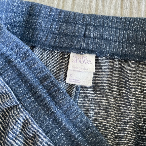 Stars Above - Blue and White Stripes Sleep Shorts - Picture 2 of 3